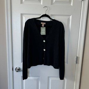 Rib-knit Cardigan